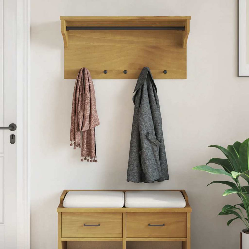 Load image into Gallery viewer, Vidaxl wandkapstok sandnes 87x30x42 cm massief grenenhout