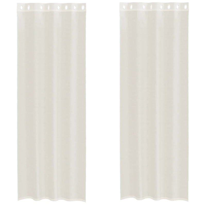 Load image into Gallery viewer, Vidaxl gordijnen voile met doorvoertules 2 st 140x300 cm crème