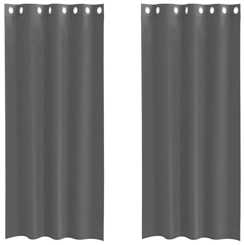 Load image into Gallery viewer, Vidaxl gordijnen voile met doorvoertules 2 st 140x245 cm donkergrijs
