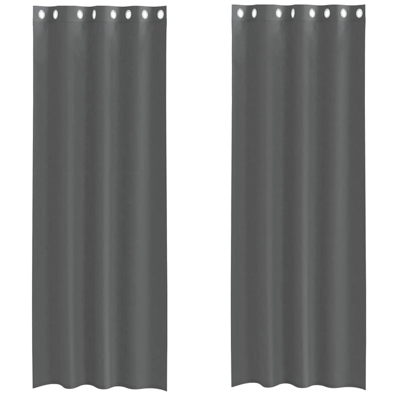Load image into Gallery viewer, Vidaxl gordijnen voile met doorvoertules 2 st 140x300 cm donkergrijs