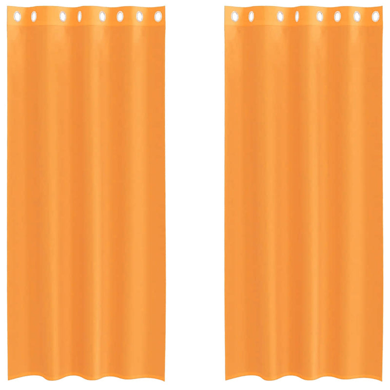 Load image into Gallery viewer, Vidaxl gordijnen met doorvoertules 2 st 140x225 cm oranje