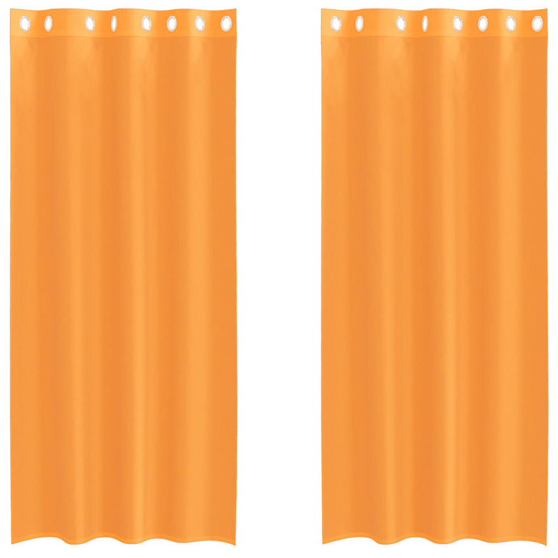 Load image into Gallery viewer, Vidaxl gordijnen voile met doorvoertules 2 st 140x245 cm oranje