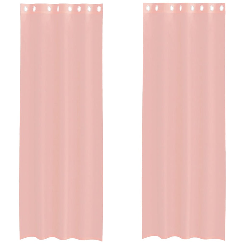 Load image into Gallery viewer, Vidaxl gordijnen voile met doorvoertules 2 st 140x300 cm roze