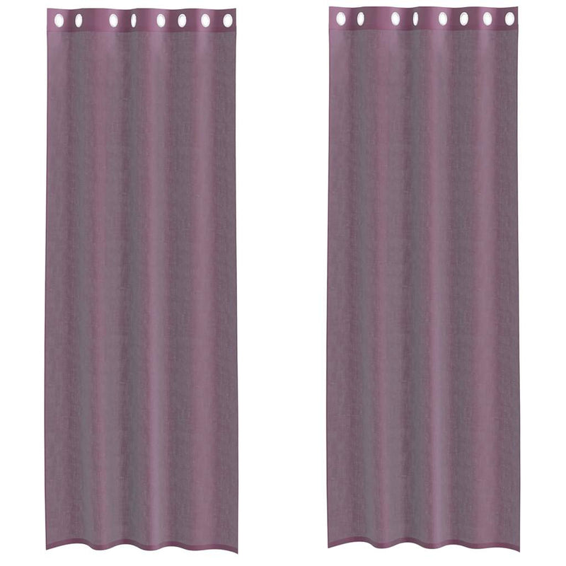 Load image into Gallery viewer, Vidaxl gordijnen voile met doorvoertules 2 st 140x300 cm paars