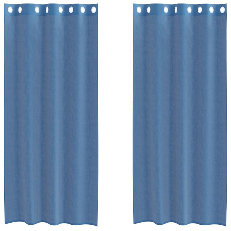 Load image into Gallery viewer, Vidaxl gordijnen voile met doorvoertules 2 st koningsblauw