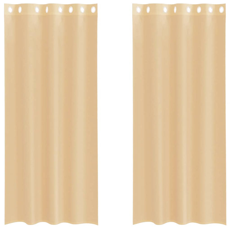 Load image into Gallery viewer, Vidaxl gordijnen voile met doorvoertules 2 st zand