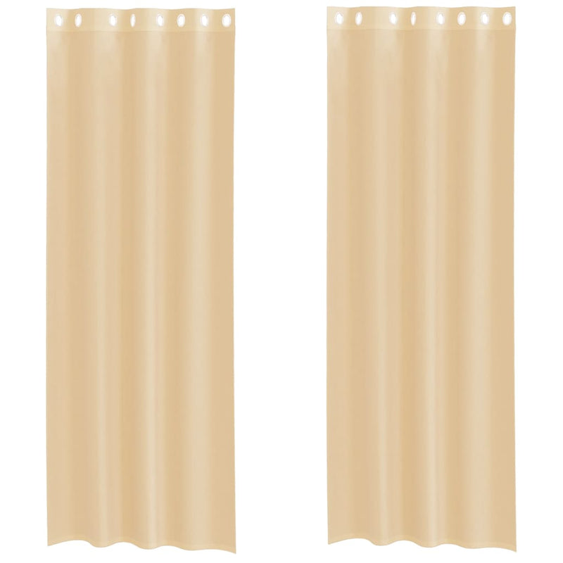 Load image into Gallery viewer, Vidaxl gordijnen voile met doorvoertules 2 st zand
