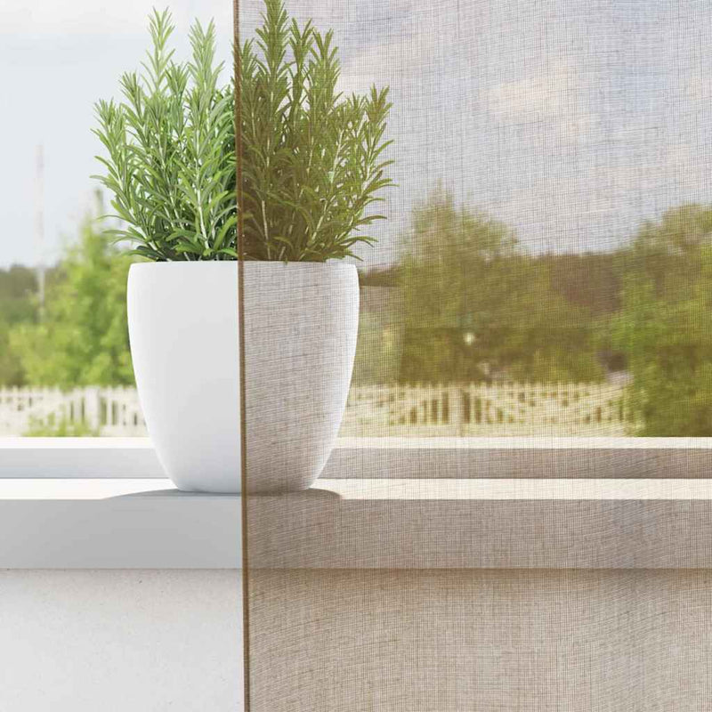 Load image into Gallery viewer, Vidaxl gordijnen voile met doorvoertules 2 st lichtbruin