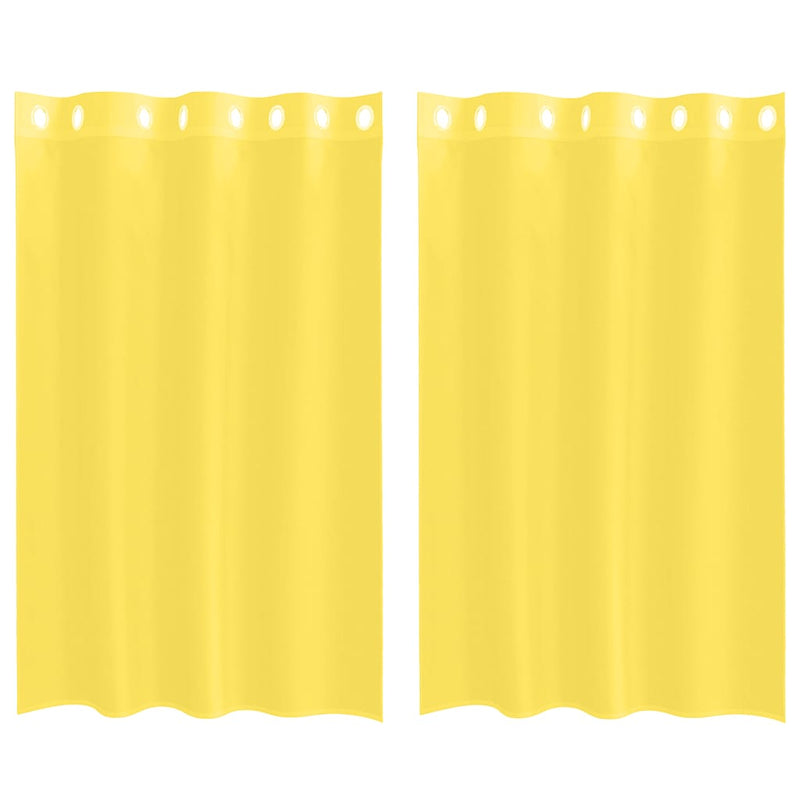Load image into Gallery viewer, Vidaxl gordijnen voile met doorvoertules 2 st geel