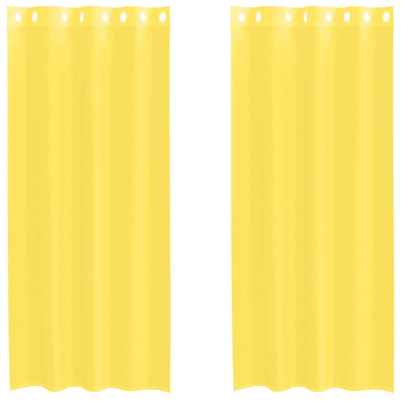 Load image into Gallery viewer, Vidaxl gordijnen voile met doorvoertules 2 st geel