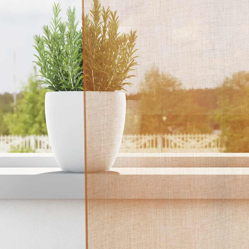 Load image into Gallery viewer, Vidaxl gordijnen voile met doorvoertules 2 st terracotta