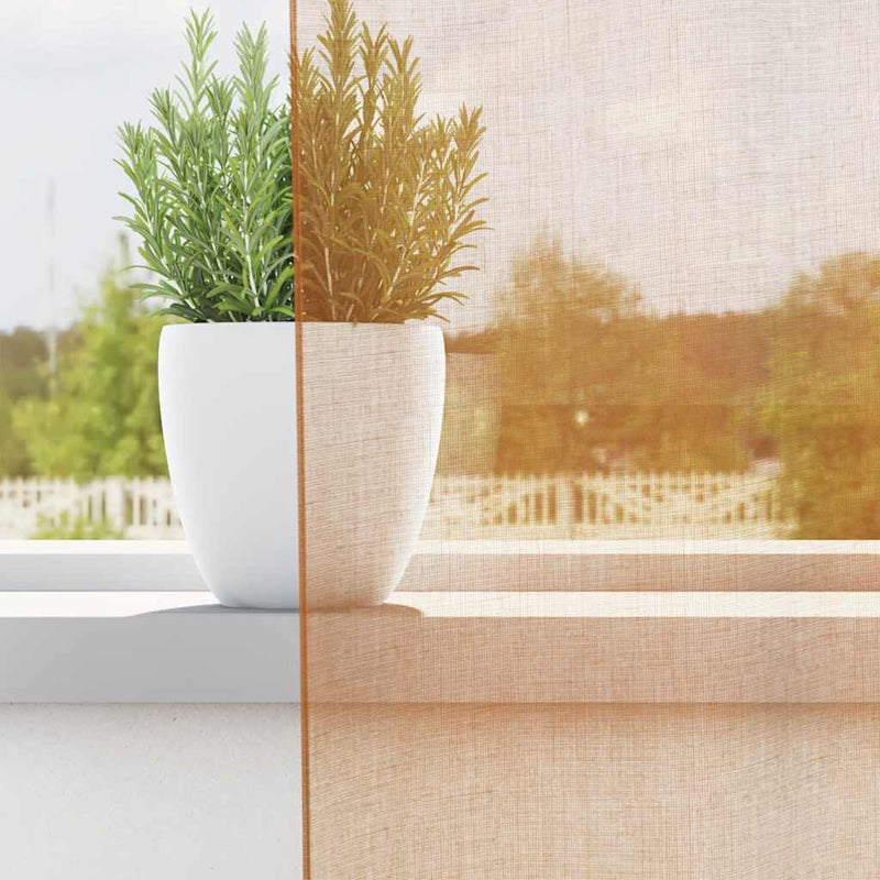 Load image into Gallery viewer, Vidaxl gordijnen voile met doorvoertules 2 st terracotta