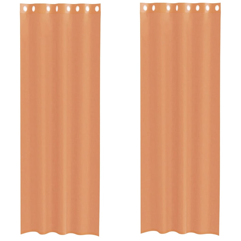 Load image into Gallery viewer, Vidaxl gordijnen voile met doorvoertules 2 st terracotta
