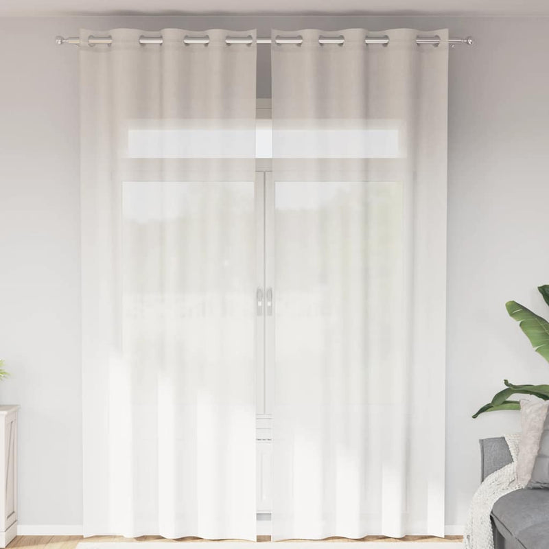 Load image into Gallery viewer, Vidaxl gordijnen voile met doorvoertules 2 st wit