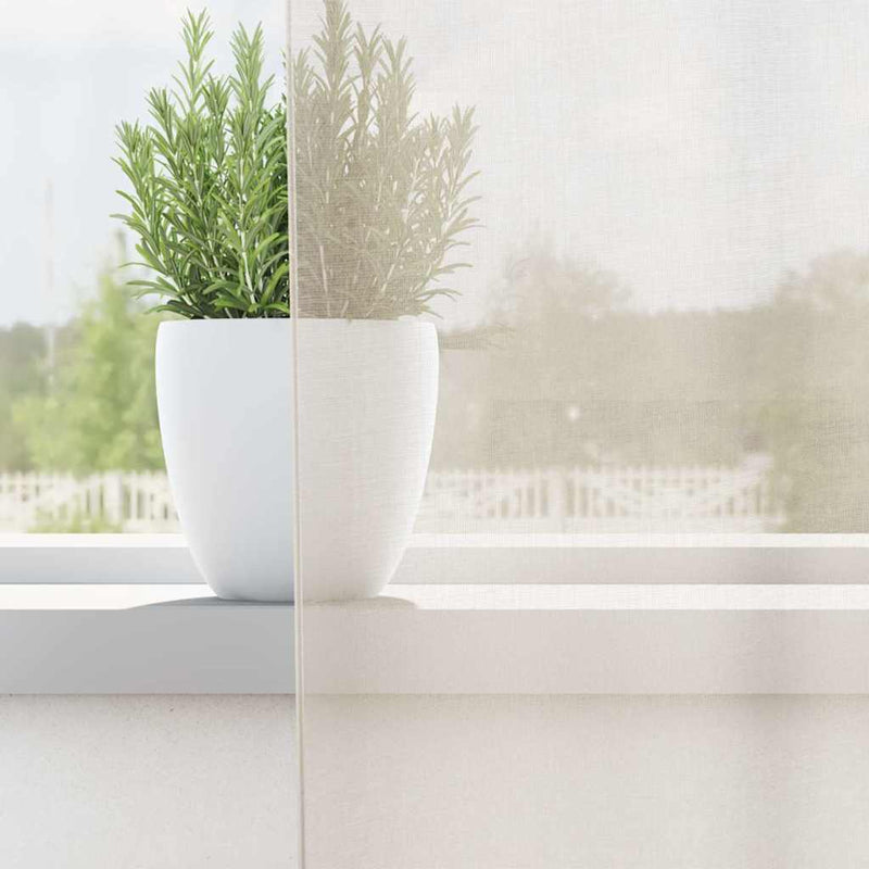 Load image into Gallery viewer, Vidaxl gordijnen voile met roedezakken 2 st crèmekleurig