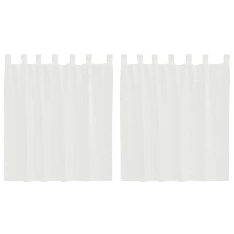 Load image into Gallery viewer, Vidaxl gordijnen voile met roedezakken 2 st wit