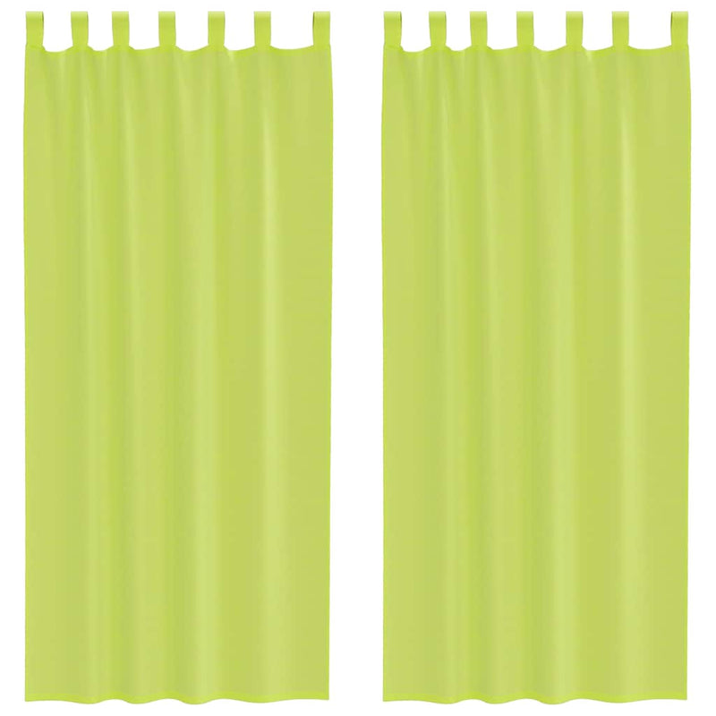 Load image into Gallery viewer, Vidaxl gordijnen voile met lipje top 2 st appelgroen