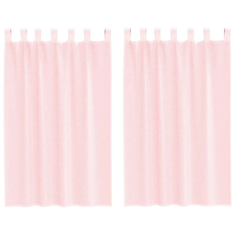 Load image into Gallery viewer, Vidaxl gordijnen voile met lussen 2 st 140x175 cm lichtroze