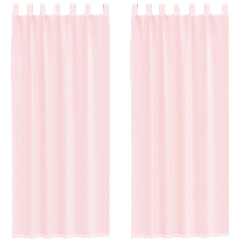 Load image into Gallery viewer, Vidaxl gordijnen voile met lussen 2 st 140x260 cm lichtroze