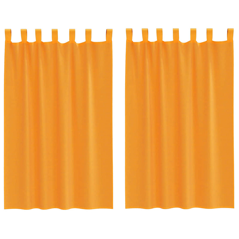 Load image into Gallery viewer, Vidaxl gordijnen voile met lussen 2 st 140x175 cm oranje