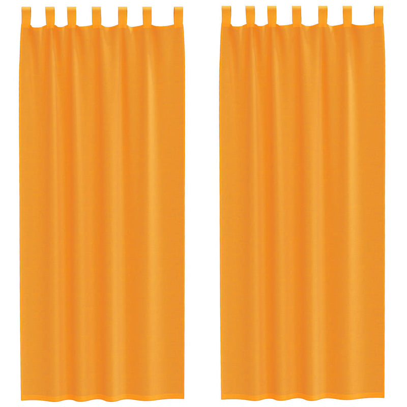 Load image into Gallery viewer, Vidaxl gordijnen voile met lussen 2 st 140x260 cm oranje