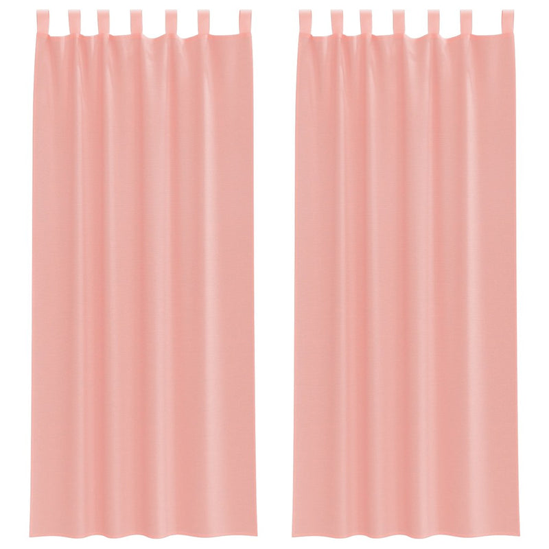 Load image into Gallery viewer, Vidaxl gordijnen voile met lussen 2 st 140x260 cm roze