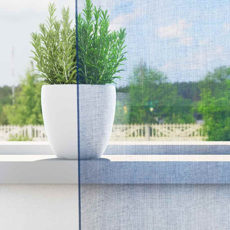 Load image into Gallery viewer, Vidaxl gordijnen voile met lussen 2 st 140x245 cm koningsblauw