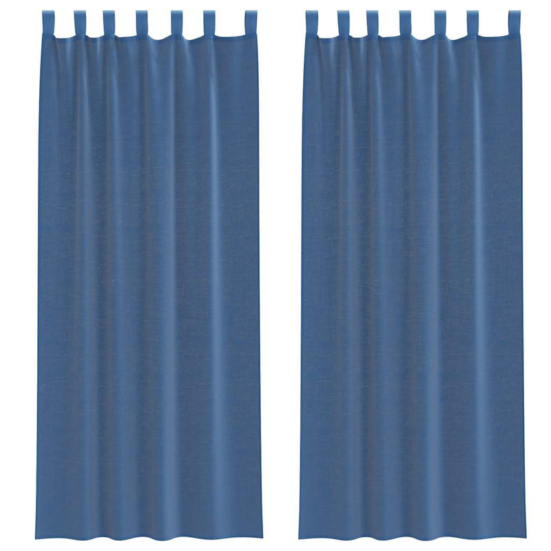 Load image into Gallery viewer, Vidaxl gordijnen voile met lussen 2 st 140x260 cm koningsblauw