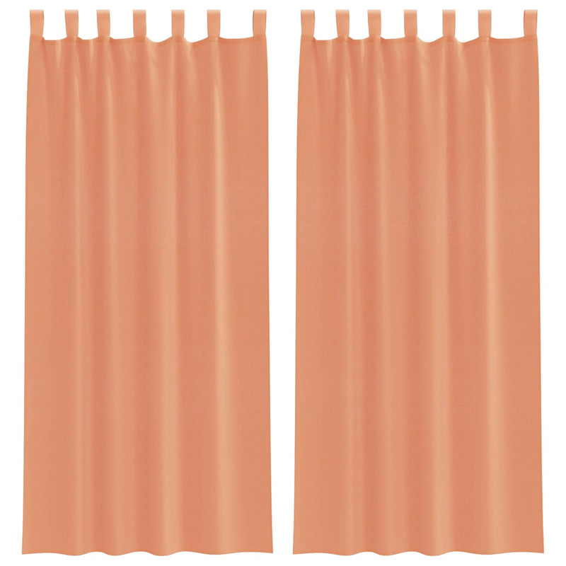 Load image into Gallery viewer, Vidaxl gordijnen voile met lussen 2 st terracotta 140x225 cm