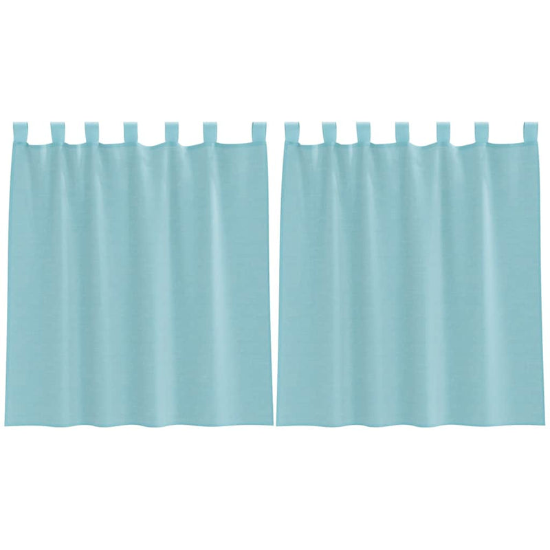 Load image into Gallery viewer, Vidaxl gordijnen voile met lussen 2 st 140x140 cm turkoois