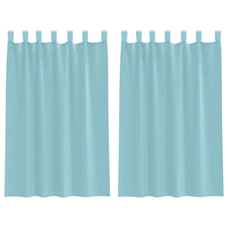 Load image into Gallery viewer, Vidaxl gordijnen voile met lussen 2 st 140x175 cm turkoois