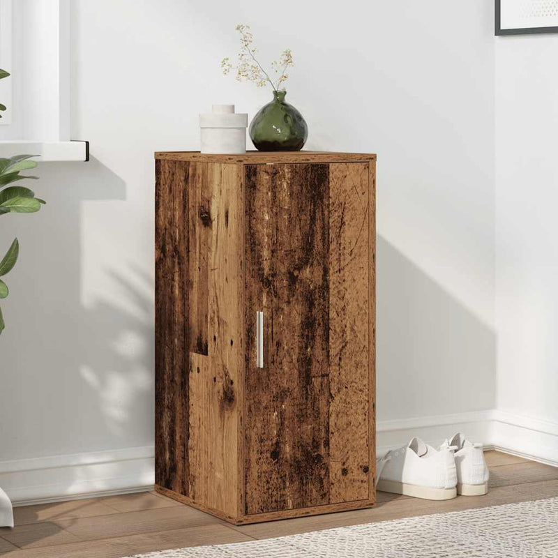 Load image into Gallery viewer, Vidaxl schoenenkast 32x35x70 cm bewerkt hout oud houtkleurig