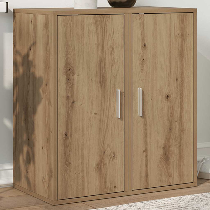 Load image into Gallery viewer, Vidaxl schoenenkasten 2 st 32x35x70 cm bewerkt hout artisanaal eiken