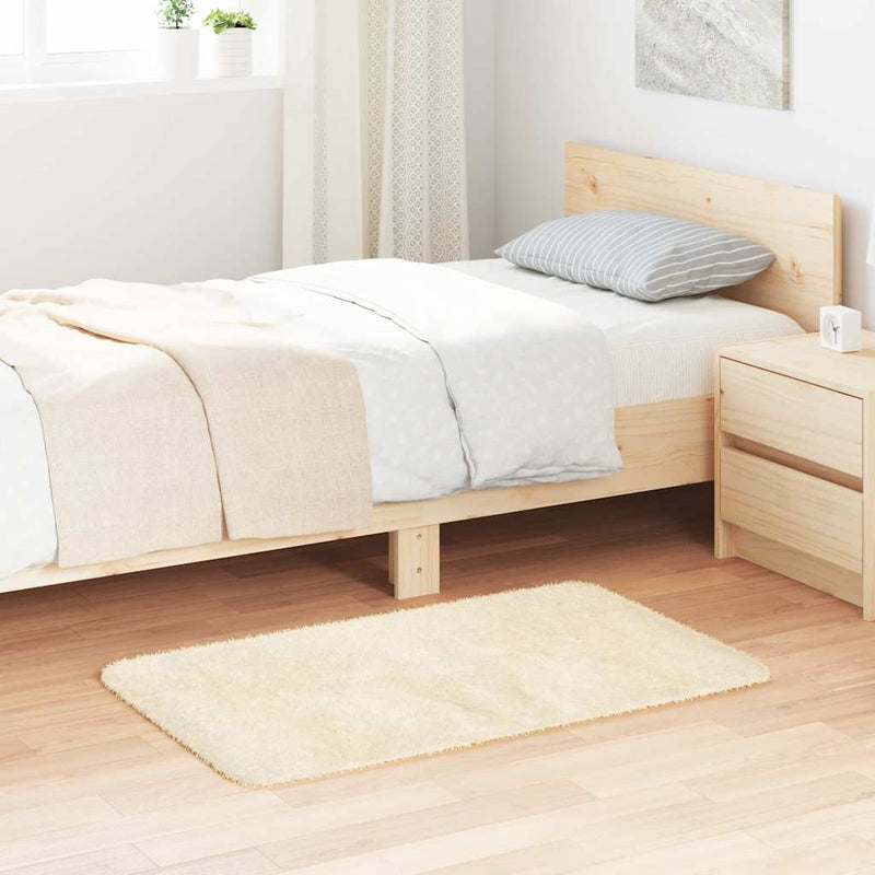 Load image into Gallery viewer, Vidaxl hoogpolig vloerkleed navarra 60x100 cm polyester crèmekleurig