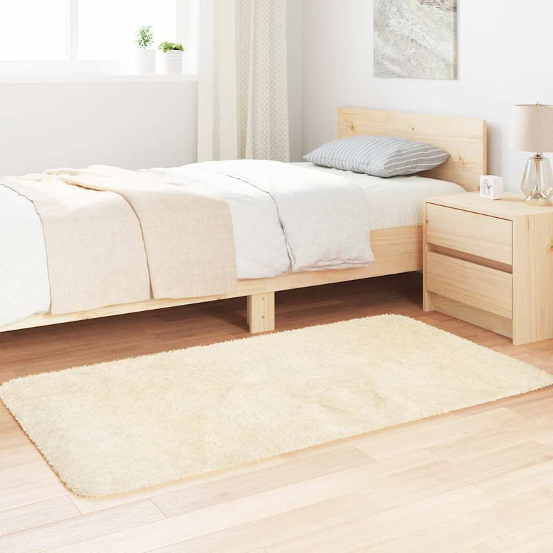 Load image into Gallery viewer, Vidaxl hoogpolig vloerkleed navarra 80x150 cm polyester crèmekleurig
