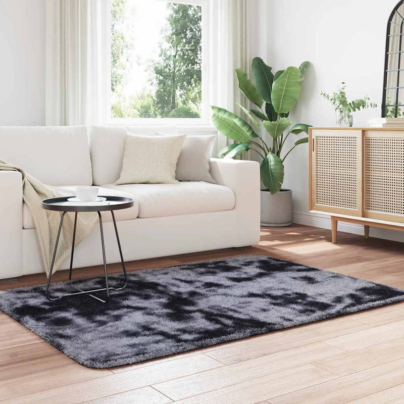 Load image into Gallery viewer, Vidaxl hoogpolig vloerkleed navarra 120x170 cm polyester donkergrijs