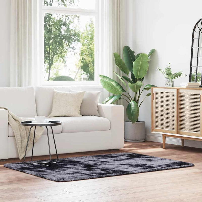 Load image into Gallery viewer, Vidaxl hoogpolig vloerkleed navarra 120x170 cm polyester donkergrijs