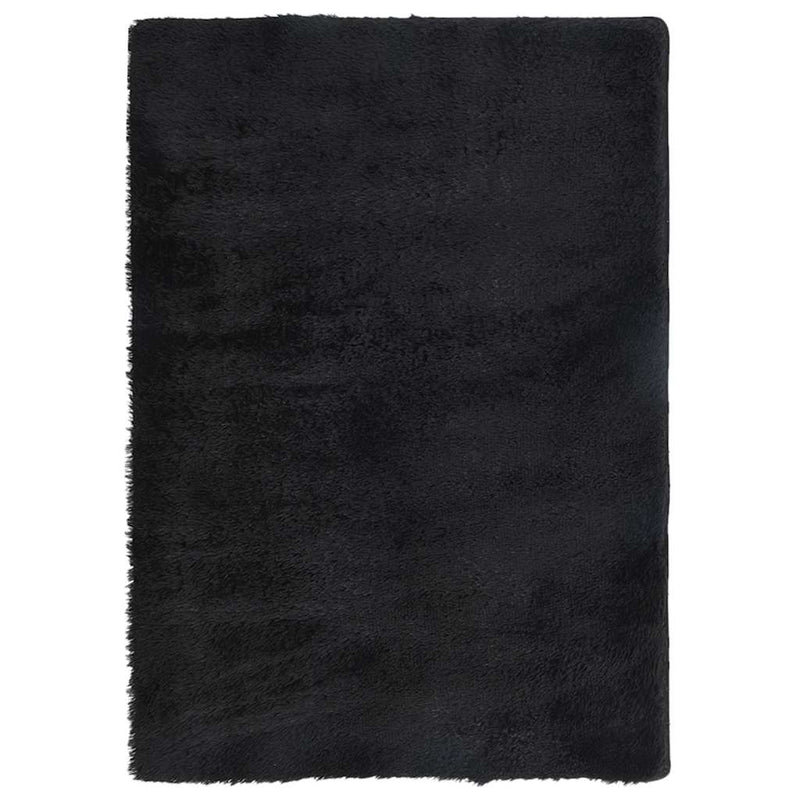 Load image into Gallery viewer, Vidaxl hoogpolig vloerkleed navarra 160x230 cm polyester zwart