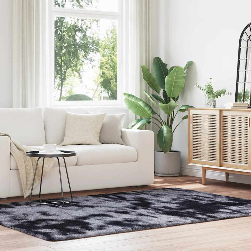 Load image into Gallery viewer, Vidaxl hoogpolig vloerkleed navarra 160x230 cm polyester donkergrijs