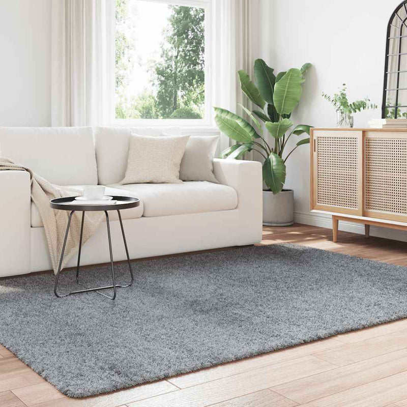 Load image into Gallery viewer, Vidaxl hoogpolig vloerkleed navarra 160x230 cm polyester lichtgrijs