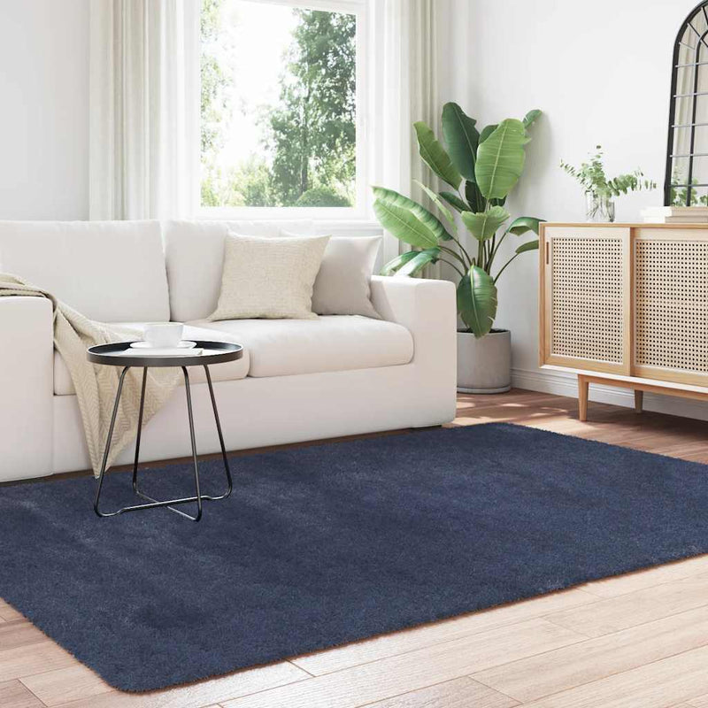Load image into Gallery viewer, Vidaxl hoogpolig vloerkleed navarra 160x230 cm polyester marineblauw