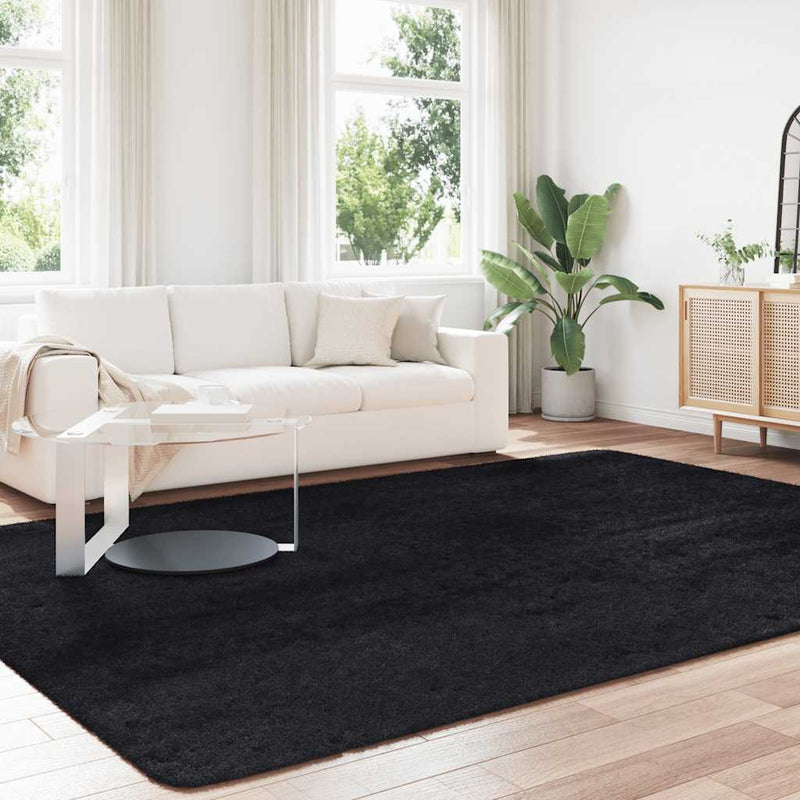 Load image into Gallery viewer, Vidaxl hoogpolig vloerkleed navarra 240x340 cm polyester zwart