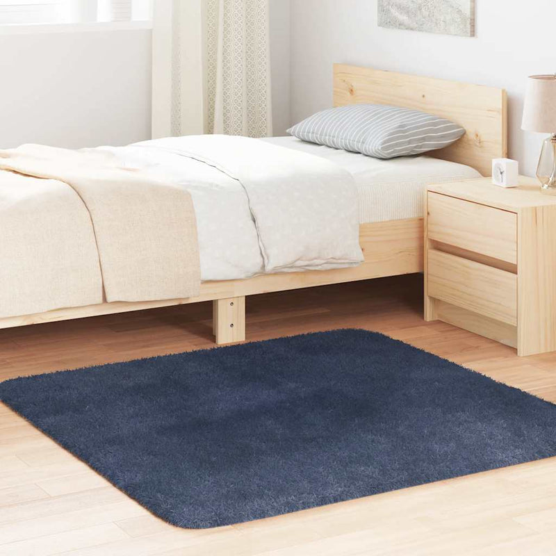 Load image into Gallery viewer, Vidaxl hoogpolig vloerkleed navarra 120x120 cm polyester marineblauw