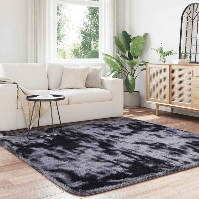 Load image into Gallery viewer, Vidaxl hoogpolig vloerkleed navarra 200x200 cm polyester donkergrijs
