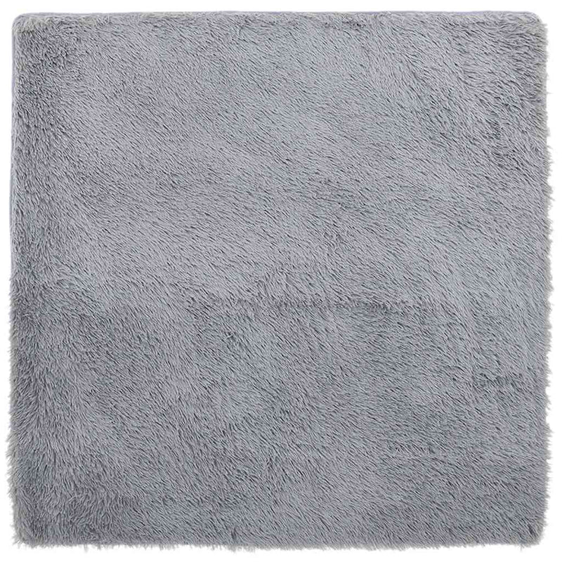 Load image into Gallery viewer, Vidaxl hoogpolig vloerkleed navarra 200x200 cm polyester lichtgrijs