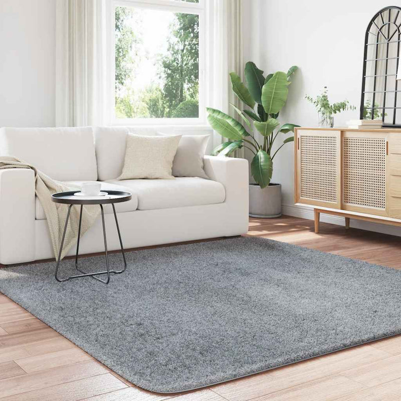 Load image into Gallery viewer, Vidaxl hoogpolig vloerkleed navarra 200x200 cm polyester lichtgrijs