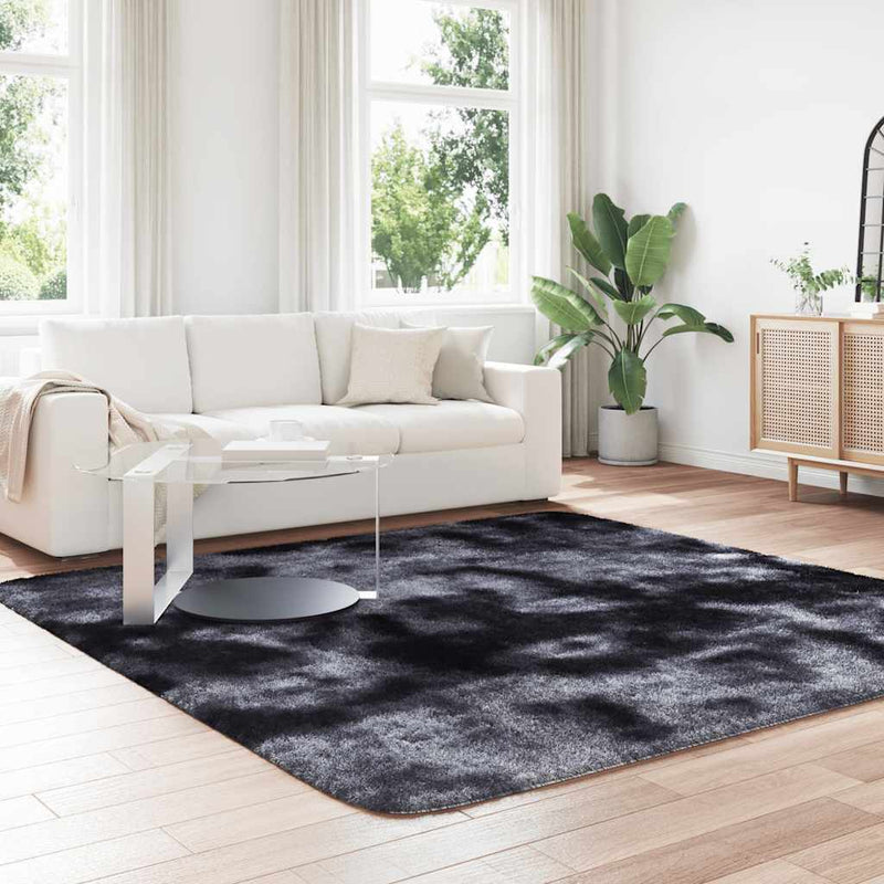 Load image into Gallery viewer, Vidaxl hoogpolig vloerkleed navarra 240x240 cm polyester donkergrijs