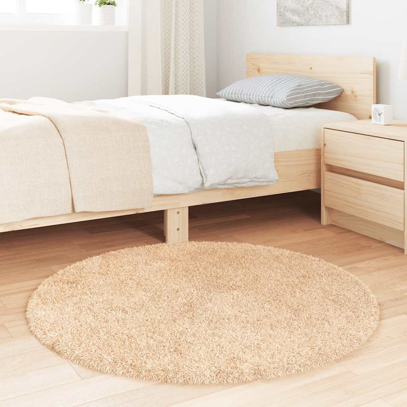 Load image into Gallery viewer, Vidaxl hoogpolig vloerkleed navarra 100x100 cm polyester beige