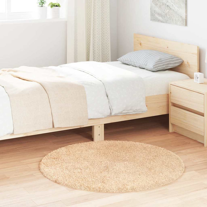 Load image into Gallery viewer, Vidaxl hoogpolig vloerkleed navarra 100x100 cm polyester beige