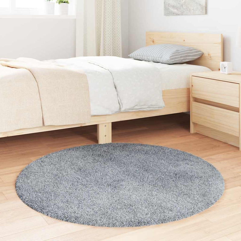 Load image into Gallery viewer, Vidaxl hoogpolig vloerkleed navarra 100x100 cm polyester lichtgrijs